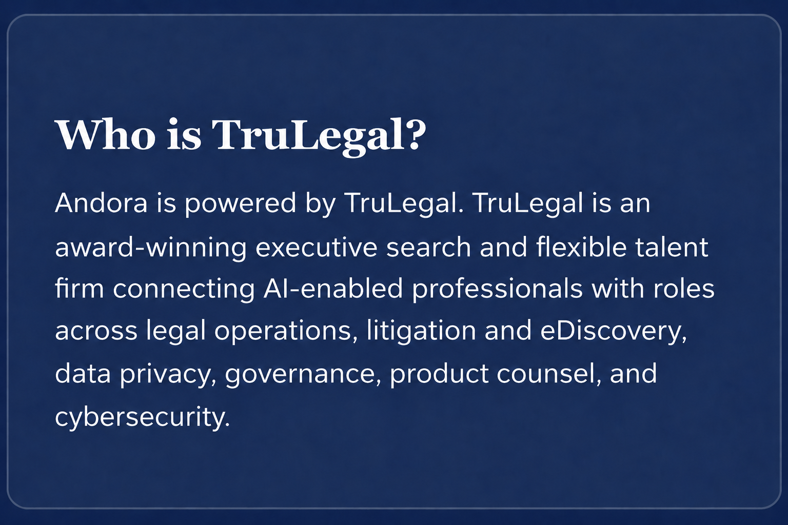 TruLegal implementation talent